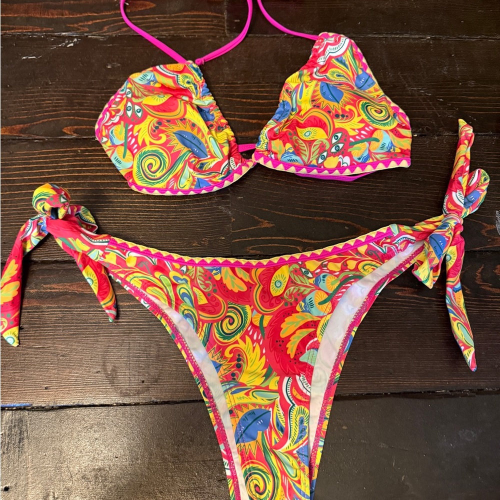SHEIN Multicolor Paisley Bikini